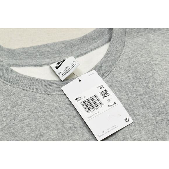 NEW Nike Sportswear Fleece Heather Crewneck Sweatshirt Size XXL 2XL BV2662-063 - Picture 3 of 8